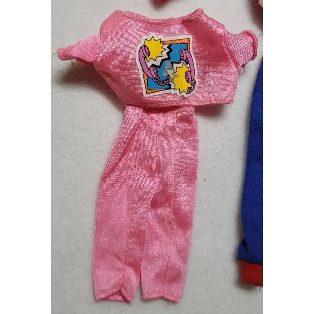 80s Lot Barbie USA Track Jogging Suit Skipper Cool Tops Telephone Pink Top Pants